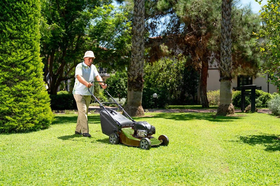 battery self propelled lawn mower