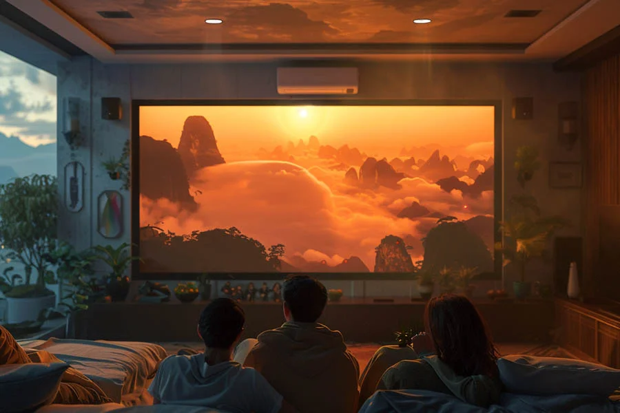 projector and surround sound